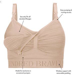 Kindred Bravely Sublime Hands-Free Pumping & Nursing Bra in Beige